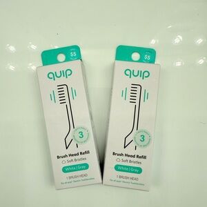 Quip White and Gray Brush Head Refills (Two)